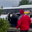 Antalya'da kaza sonrası çıkan kavga kameraya yansıdı