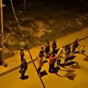 Arnavutköy'de Filistin bayraklarıyla sokağa çıkan çocuklar Gazze için slogan attı