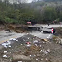 Kastamonu'da heyelan nedeniyle yol çöktü