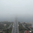 15 Temmuz Şehitler Köprüsü siste adeta kayboldu