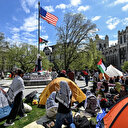طلاب جامعة أمريكية يقيمون مخيما للتضامن مع غزة تزامنا مع زيارة بن غفير