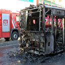 Ümraniye'de İETT otobüsü yanarak kullanılamaz hale geldi