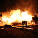 Bursa'da palet fabrikasında yangın