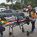 Yavaşlayan trafikte duran motosiklete başka bir motosiklet çarptı: 2 yaralı