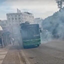 Denizli'de seyir halindeki halk otobüsünü kaplayan dumanlar korku dolu anlar yaşattı