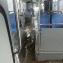 Seyir halindeki halk otobüsünü su bastı