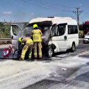 Susurluk'ta araç yangını paniğe neden oldu
