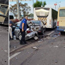 Ankara'da minibüs ışıklarda bekleyen araçlara çarptı: 14 yaralı