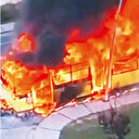 İETT otobüsü alev alev yandı