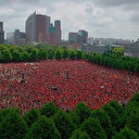 Lahey’de 100 bin kişi Gazze için sokağa döküldü