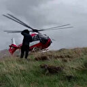 Van’da dağlık alanda mahsur kalan vatandaş ambulans helikopterle kurtarıldı