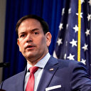 Filistin'i destekleyen bir grup aktivist ABD Dışişleri Bakanı Rubio'yu protesto etti