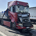 Bolu'da zincirleme kaza: TEM Otoyolu'nda 4 TIR birbirine girdi