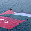Gazze için denizde bayrak açtılar: Türk ve Filistin bayraklarıyla destek verildi