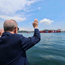 Cumhurbaşkanı Erdoğan Türkiye'nin ilk yüzer gaz üretim platformu Osman Gazi'yi Karadeniz'e uğurladı