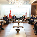 Cumhurbaşkanı Erdoğan KKTC Cumhurbaşkanı Ersin Tatar ile görüştü