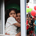 Kas hastası Raziye'nin kalbi Gazze'de: Filistin bayrağını simgeleyen balonlar gökyüzüne bırakıldı