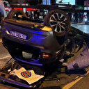 Beşiktaş'ta feci kaza: Alkollü sürücü direğe çarptı