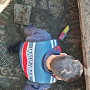 Mozaik buldukları izinsiz kazıyı sosyal medyada paylaşmış