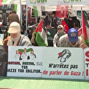 İHH’li kadınlardan Eminönü’nde Gazze için oturma eylemi