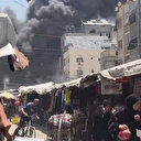 İsrail savaş uçakları Şeyh Rıdvan'da bir binayı bombaladı: O anlar kamerada