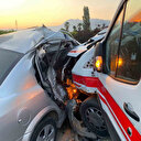 Ambulans ile otomobilin çarpıştığı kazada bir yaralı