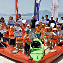 Muğla'da anaokulu öğrencileri kürek çekti