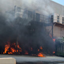 Bodrum'da AVM'nin geri dönüşüm alanında yangın çıktı