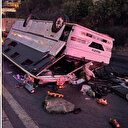 Hatay'da devrilen midibüsteki 25 tarım işçisi yaralandı
