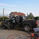 Uşak'ta otomobilin karşı şeride geçip başka bir araca çarptı: Bir ölü