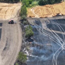 Edirne'de buğday tarlasında çıkan yangın söndürüldü