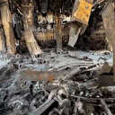 İsrail'in bombaladığı televizyon binasındaki yıkımın boyutu böyle görüntülendi