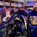 Duble yolda iki otomobil çarpıştı: 5 yaralı