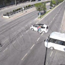 Motosikletlilerin karıştığı 3 kaza kamerada