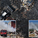 İzmir'deki çöp dağında çıkan yangın zorlukla söndürüldü