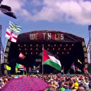 Müzik festivalinde on binlerce kişi ‘Özgür Filistin’ sloganları attı