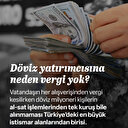 Döviz yatırımcısı neden vergi vermeli?