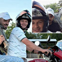 Kaçan keçiyi motosikletle yakalayıp omuzlarında pazara getirdiler