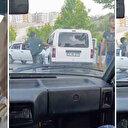 Hayrete düşüren görüntü: Kaza yaptıkları araçtakilere korku dolu anlar yaşattılar