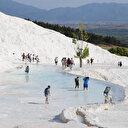 Pamukkale'de bayram yoğunluğu