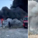 Bodrum'da yangın: 30'a yakın konteyner zarar gördü