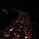 Bayram tatili dönüşünde trafik yoğunluğu kamerada