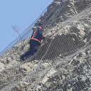 Koruma ağlarına takılan yabani keçiler kurtarıldı