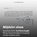 Ayasofya özgürlüğüne kavuşalı 5 sene oldu