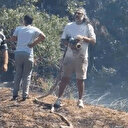 Ünlü isim seferber oldu: Oyuncu Kenan Çoban Çanakkale'de çıkan yangına müdahale etti