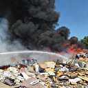 Katı atık depolama alanında çıkan yangın kontrol altına alındı