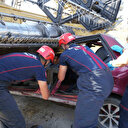 Biçerdöver faciası: Otomobil altında ezildi, bir kişi feci şekilde hayatını kaybetti