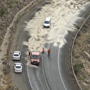 Batman'da yola dökülen yağ ulaşımı aksattı