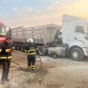 Mardin'de park halindeki TIR'ın yakıt deposu patladı: Yaralılar var