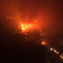 Kahyalar köyünde başlayan yangın havadan görüntülendi